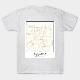 JAKARTA INDONESIA CITY STREET MAP ART T-Shirt